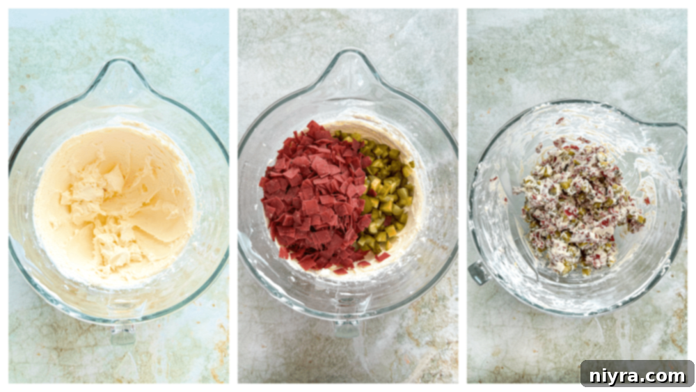 Cream cheese being whipped in a bowl