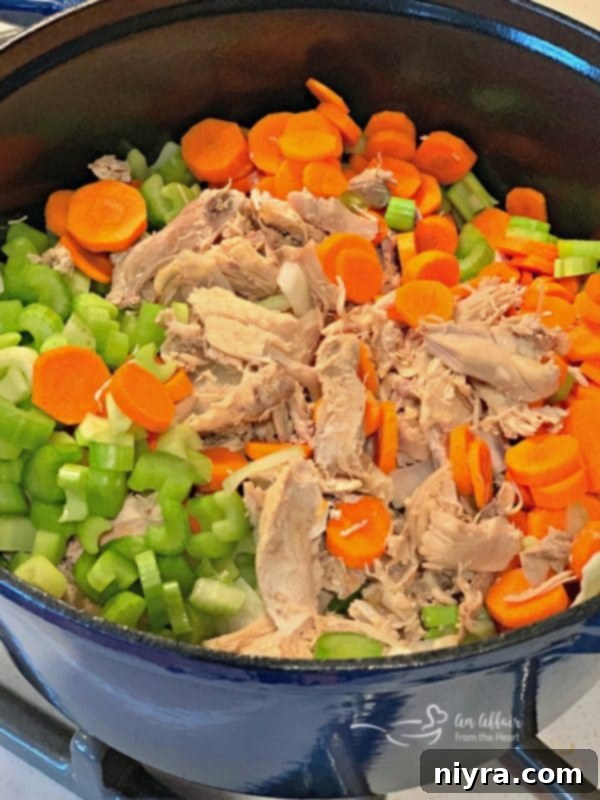 Turkey Noodle Soup prep