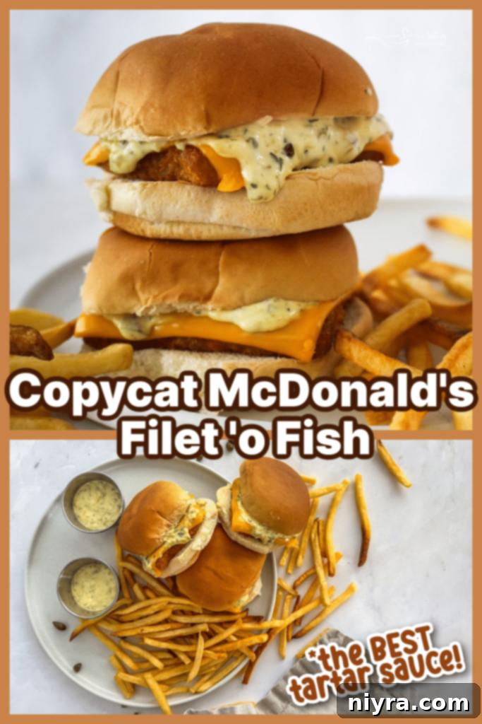A finished homemade McDonald's Filet-O-Fish sandwich, ready to be eaten.