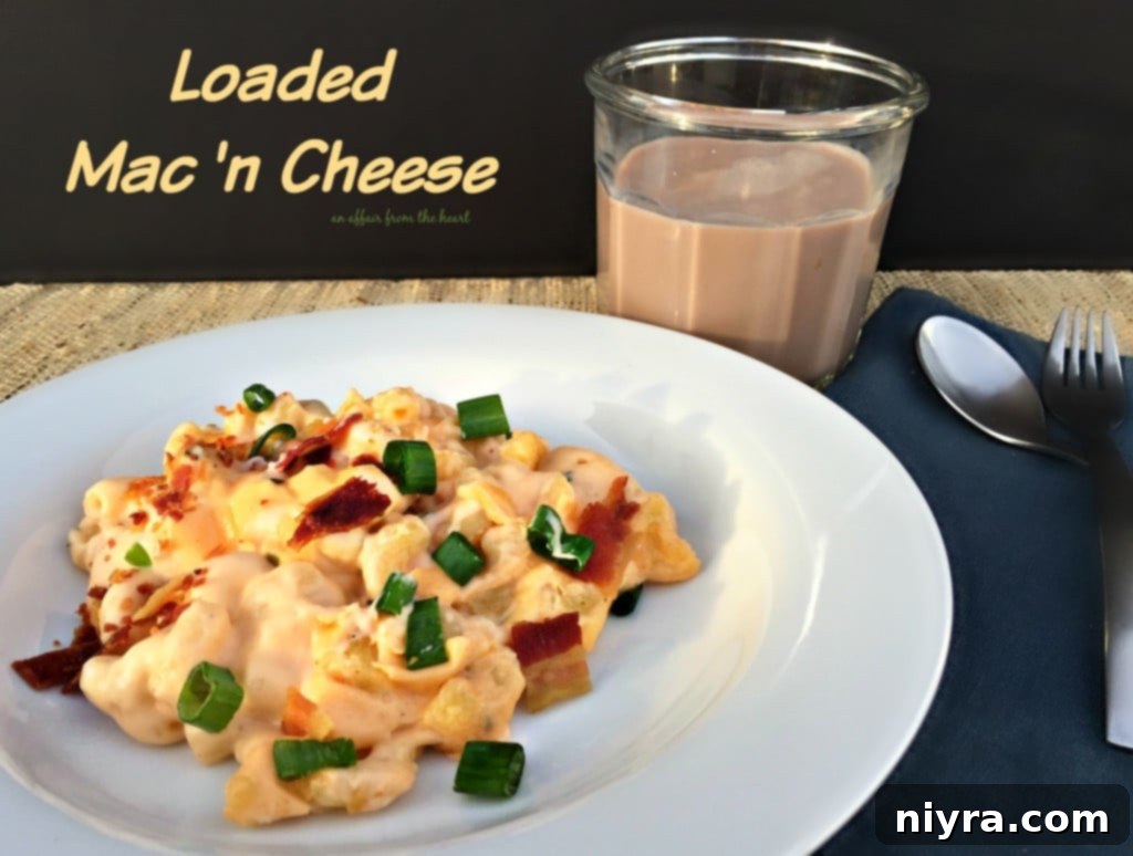 Fully Loaded Mac 'n Cheese 8 Serving of Loaded Mac 'n Cheese with green onions and bacon