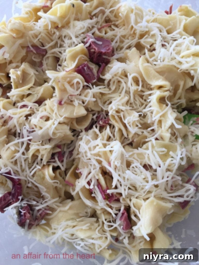 Mixing Ingredients for Reuben Casserole
