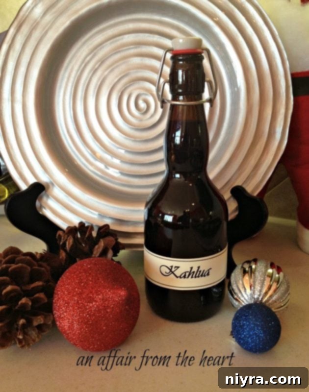 Decadent Kahlua Crinkles 4 A bottle of Homemade Kahlua, essential for these crinkles