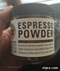 Decadent Kahlua Crinkles 6 A container of Espresso Powder