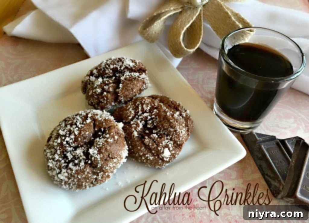 Decadent Kahlua Crinkles 8 Close-up of baked Kahlua Crinkles
