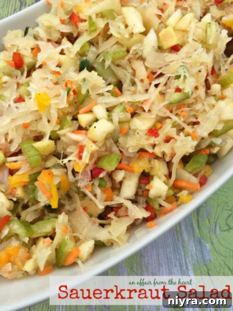 Bright Kraut Slaw 2 Refreshing Sauerkraut Salad with Colorful Vegetables and Apples
