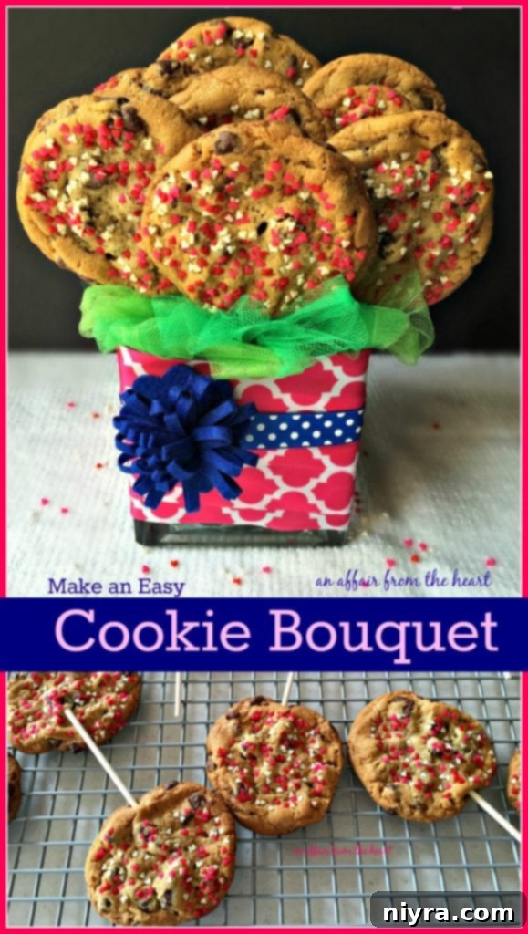 Making a Homemade Cookie Bouquet Step-by-Step