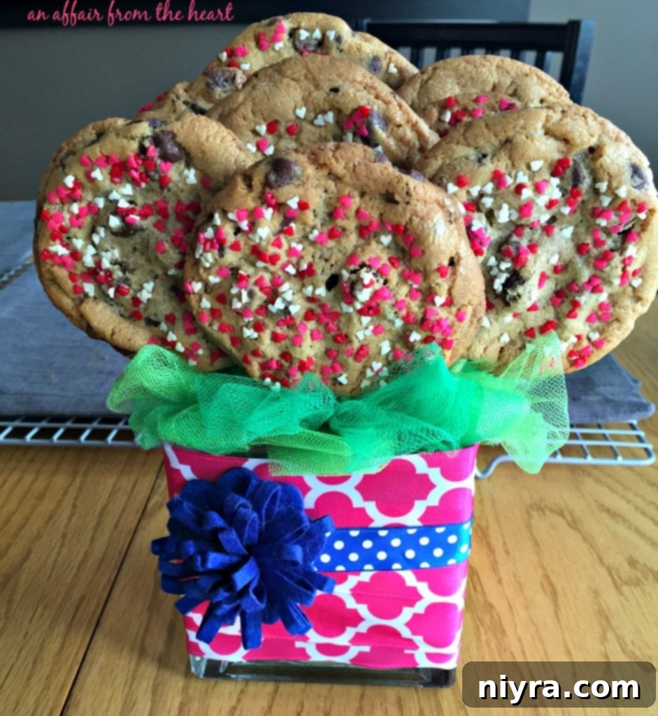 Final Assembly of the Homemade Cookie Bouquet