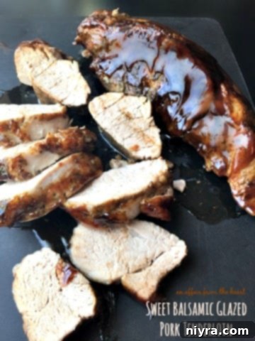 Sweet Balsamic Glazed Pork Tenderloin – A perfect blend of savory and sweet flavors, ready to serve.
