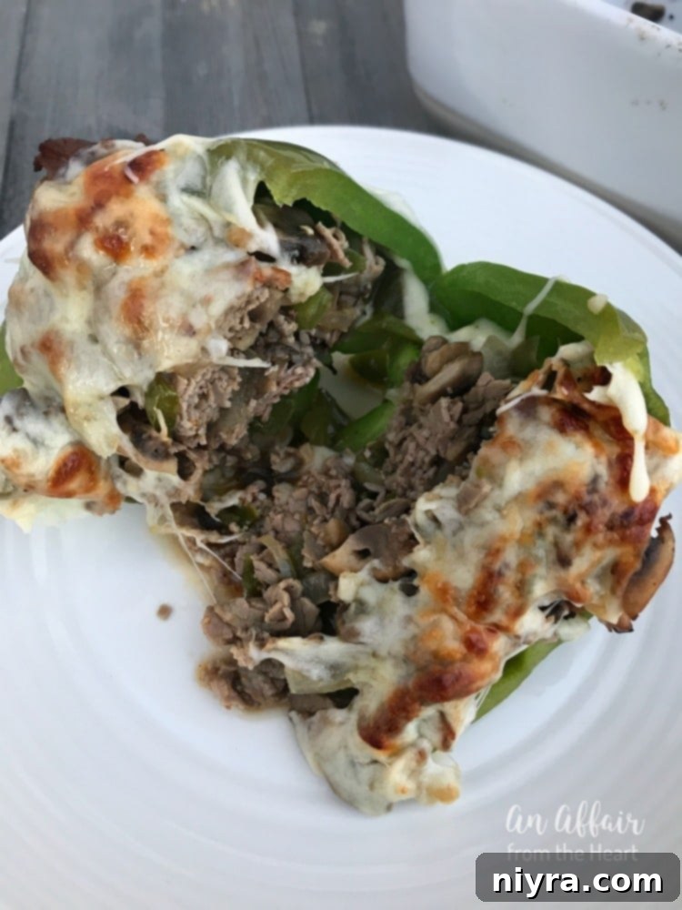 Loaded Philly Cheesesteak Peppers 24 Philly Cheese Steak Stuffed Peppers from an earlier update