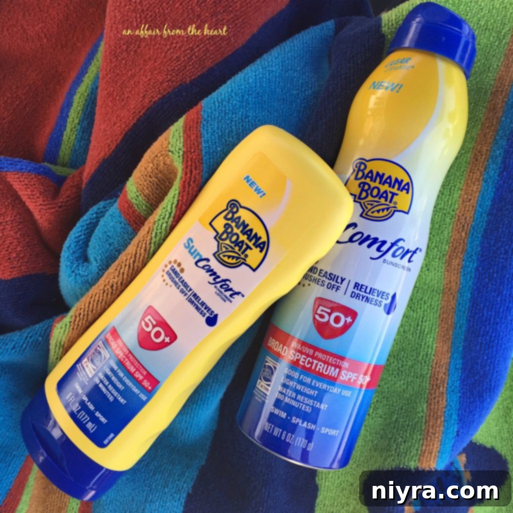 Banana Boat Sun Comfort product display
