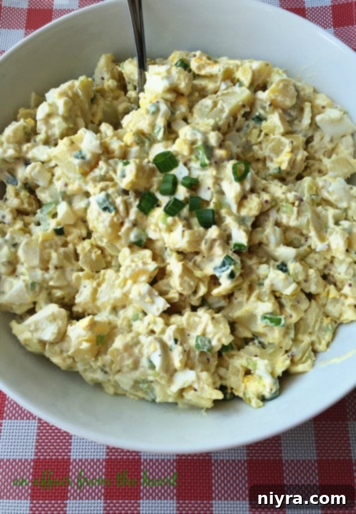Delicious Picnic Potato Salad ready to serve