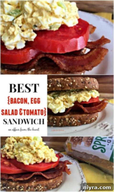 BEST Bacon, Egg Salad & Tomato Sandwich - An Affair from the Heart