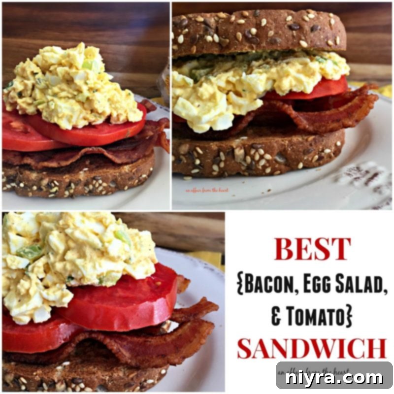 BEST Bacon, Egg Salad & Tomato Sandwich - An Affair from the Heart