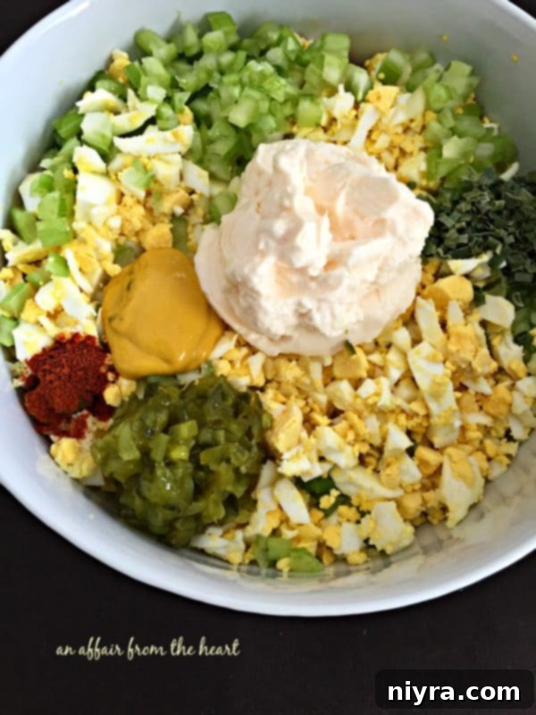 Preparing the BEST Egg Salad