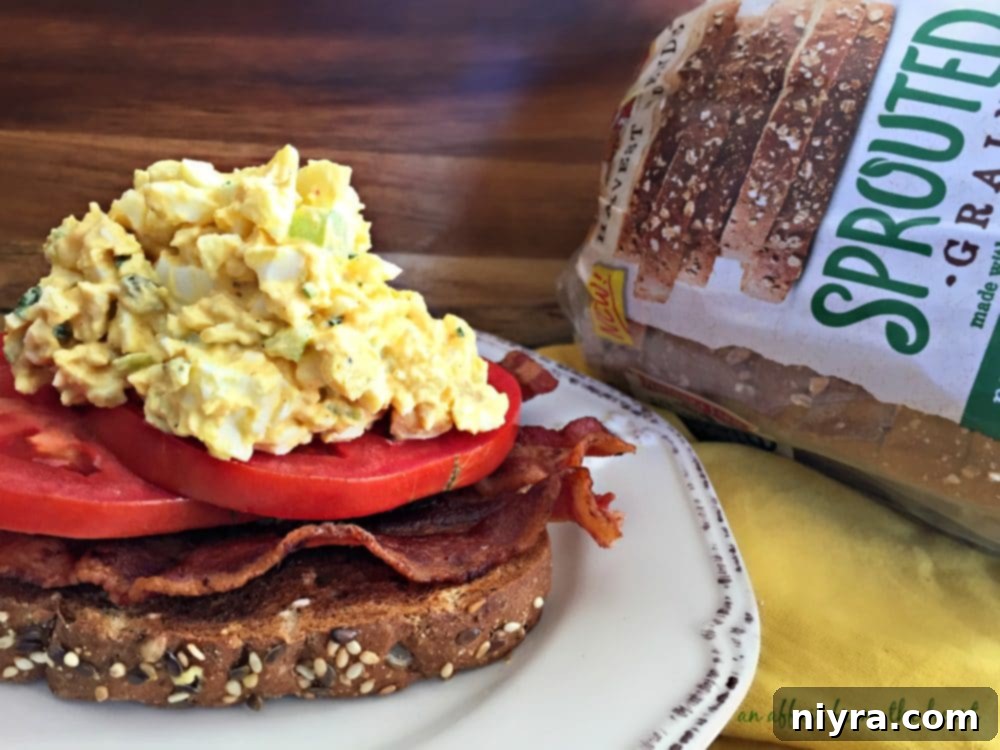 The ultimate BEST Bacon, Egg Salad & Tomato Sandwich