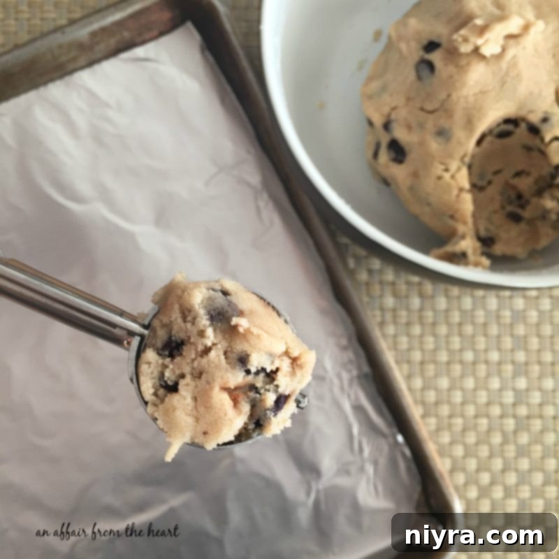 Mixing Chocolate Chip Cookie Dough for Truffles