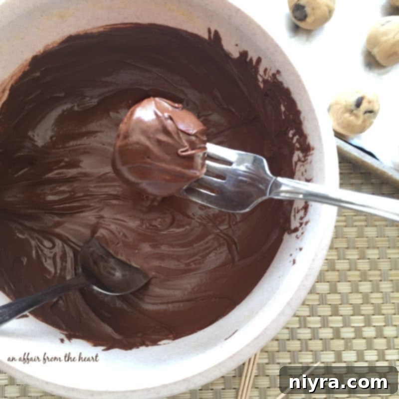 Chilling Peanut Butter Chocolate Chip Cookie Dough Balls