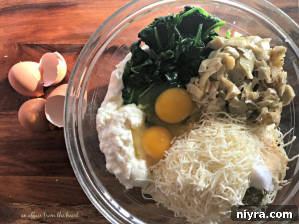 Wilted spinach for the creamy stuffed shells filling