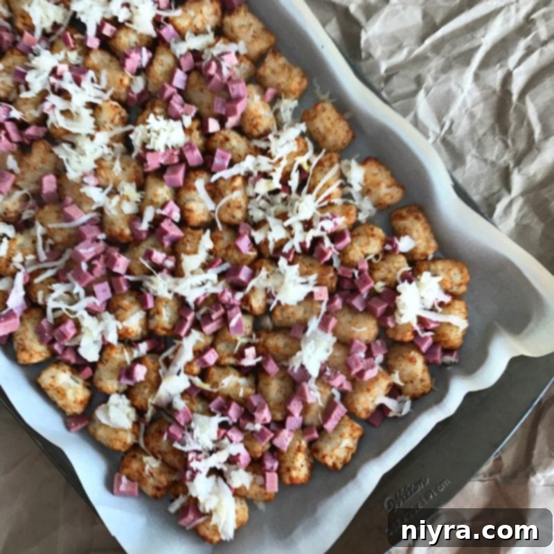 Sheet Pan Reuben Tater Tot Nachos 12 Reuben Sheet Pan Totchos (Tater Tot Nachos)