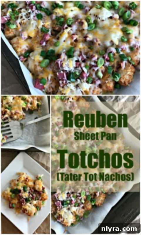 Sheet Pan Reuben Tater Tot Nachos 3 Reuben Sheet Pan Totchos (Tater Tot Nachos) - An Affair from the Heart