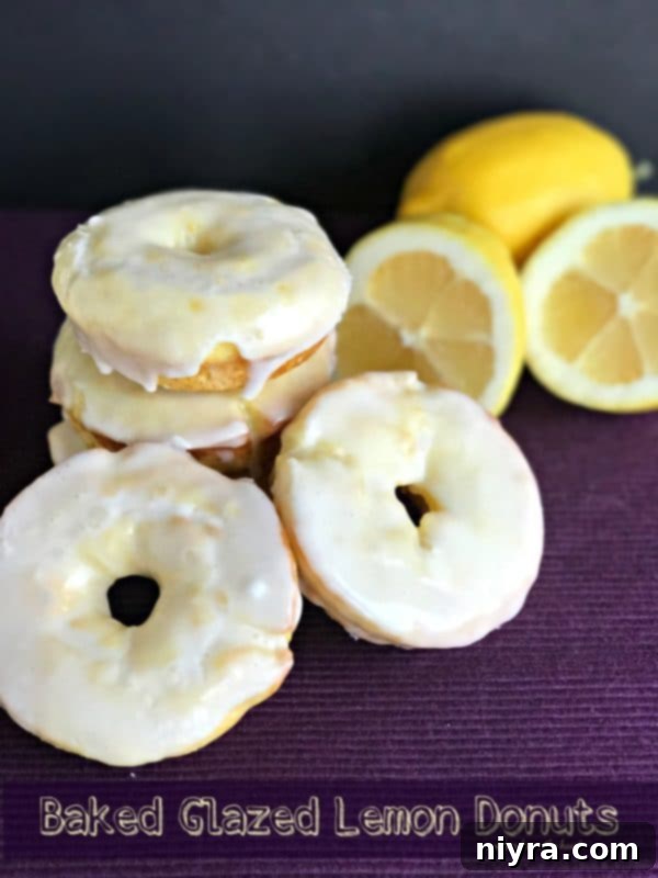 Bright Lemon Glazed Baked Donuts 9 Baked Glazed Lemon Donuts