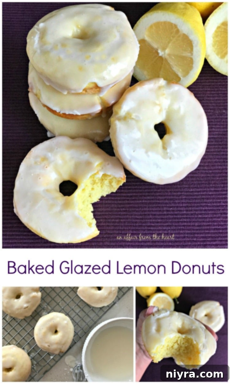 Bright Lemon Glazed Baked Donuts 3 Baked Glazed Lemon Donuts - An Affair from the Heart