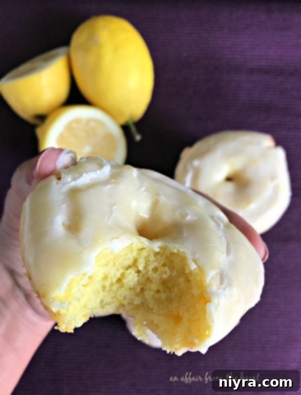 Bright Lemon Glazed Baked Donuts 4 Baked Glazed Lemon Donuts