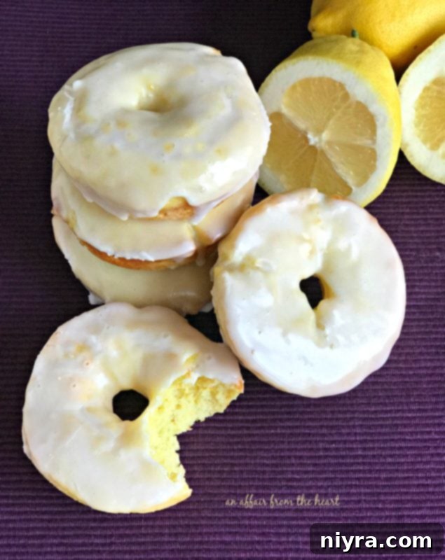 Bright Lemon Glazed Baked Donuts 5 Baked Glazed Lemon Donuts