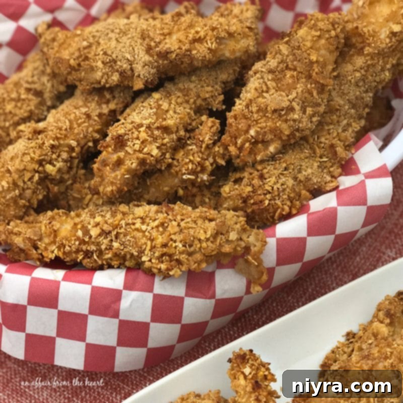Crispy spicy baked chicken tenders, perfectly golden and ready to eat