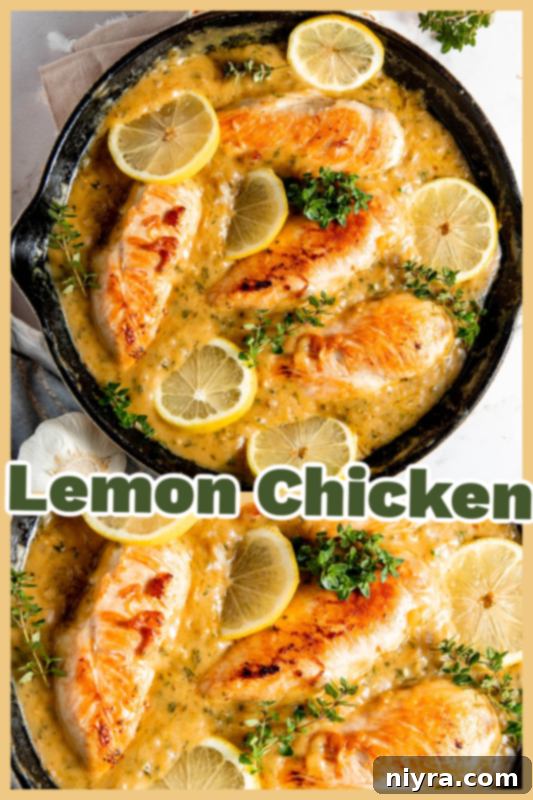 An overhead shot of a lemon chicken dinner with a side of green beans and sweet potatoes.