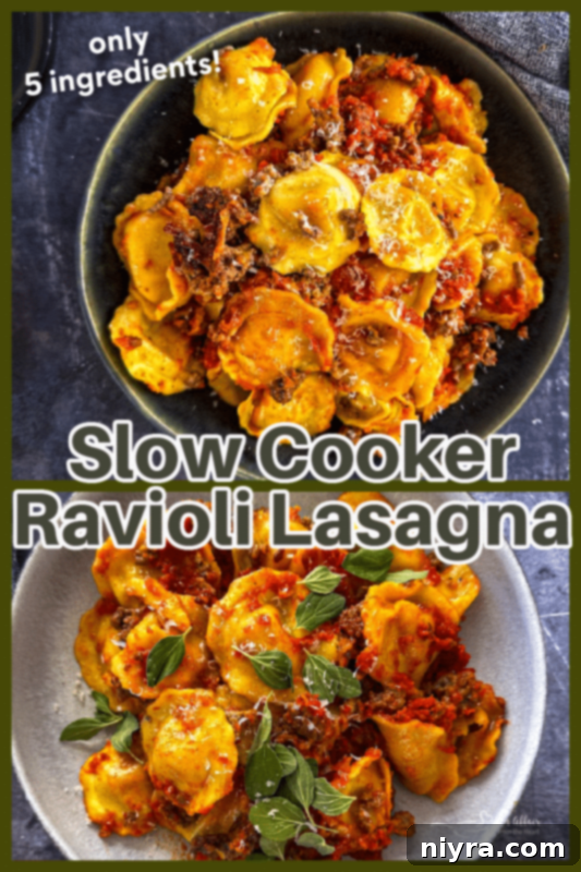 An appetizing serving of Slow Cooker Ravioli Lasagna from 'An Affair from the Heart'.