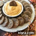 Spice Cookies with Pumpkin Dip on a serving platter