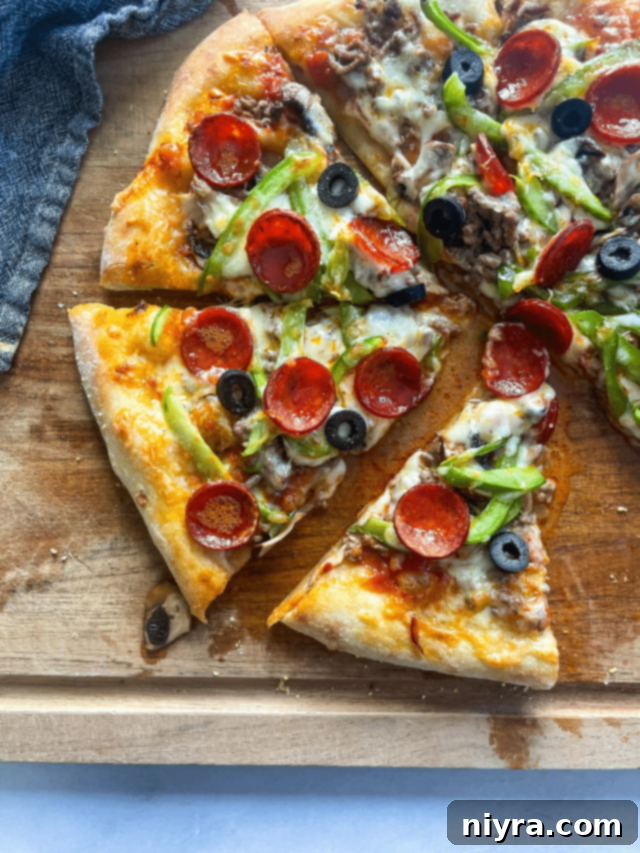 Promotional image for BEST HOMEMADE SUPREME PIZZA STORY.