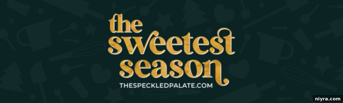 The Sweetest Season banner, promoting a virtual cookie swap event with festive imagery.