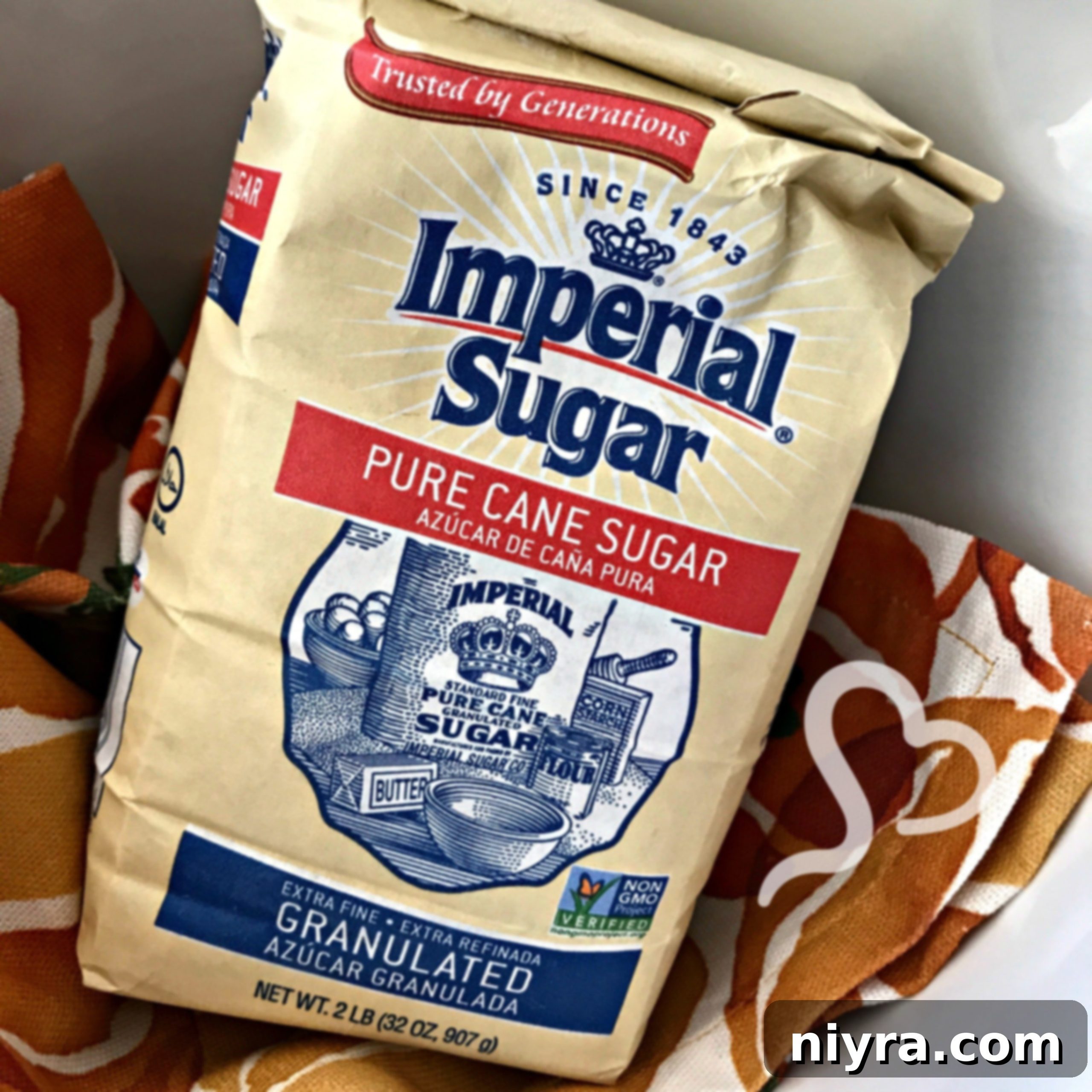 Ingredients for chocolate baking, including Imperial Sugar and cocoa powder