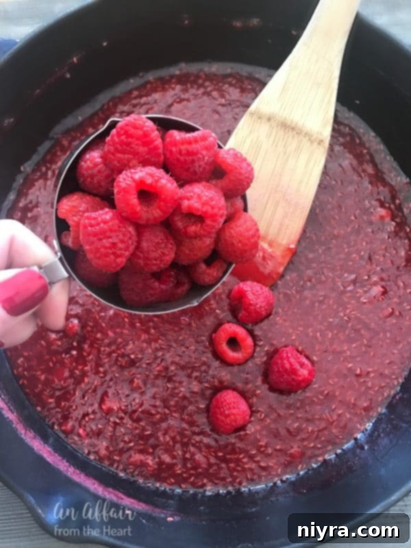 Ruby Raspberry Nectar 9 Butter Melting into Warm Raspberry Sauce