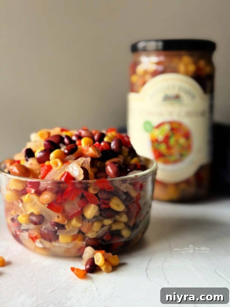 A jar of Paisley Farm Cowboy Caviar, the key ingredient for this taquito recipe