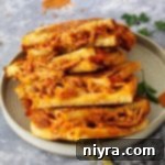 Close up of BBQ Pork Grilled Cheese