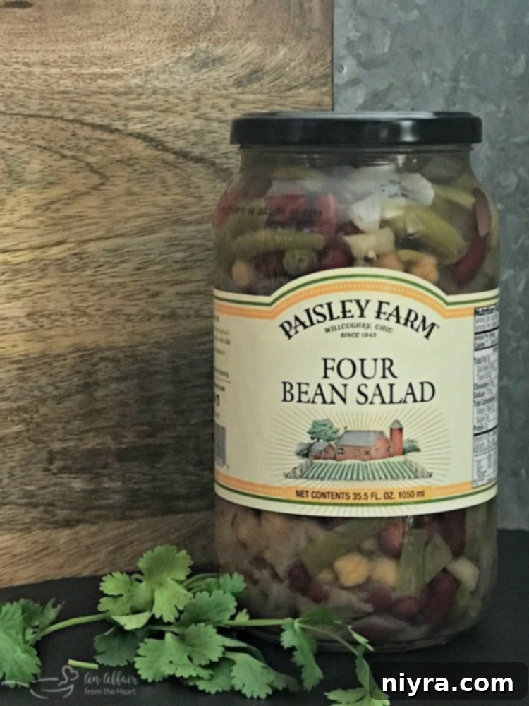 Paisley Farm Four Bean Salad, a perfect accompaniment to any meal.