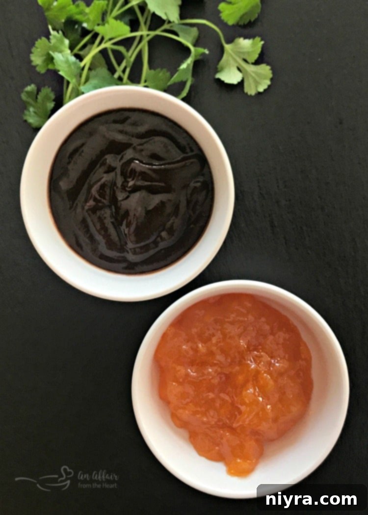 Ingredients for Apricot BBQ Glazed Chicken being prepared.