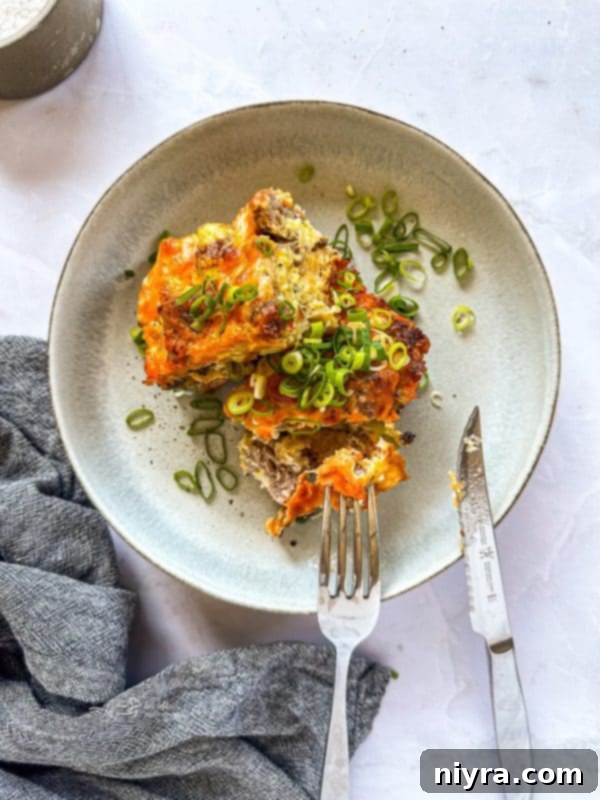 Golden Sausage Crescent Roll Bake 18 Sausage and Crescent Breakfast Casserole Bake close up