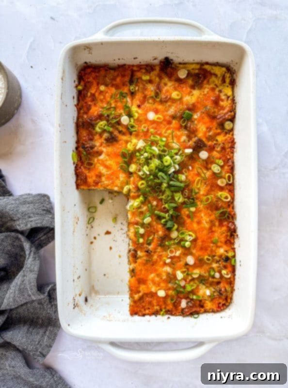 Golden Sausage Crescent Roll Bake 7 Cooked sausage and vegetables