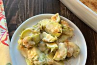 Golden Cheesy Brussels Sprouts Gratin