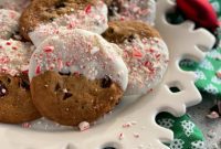 Peppermint Kissed Chocolate Chip Cookies