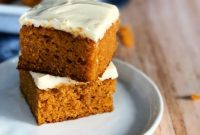 Tangy Cream Cheese Frosted Carrot Cake Bars