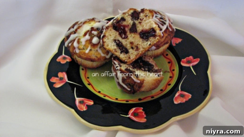 Decadent Raspberry Chocolate Chip Muffins 1 featured 245