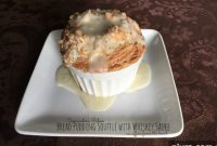Whiskey-Kissed Souffléed Bread Pudding