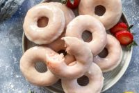 Zesty Strawberry Lemonade Baked Donuts