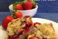 Strawberry Sour Cream Crumble Bars