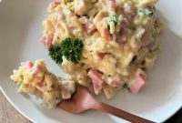 Creamy Cordon Bleu Chicken Rice Bake